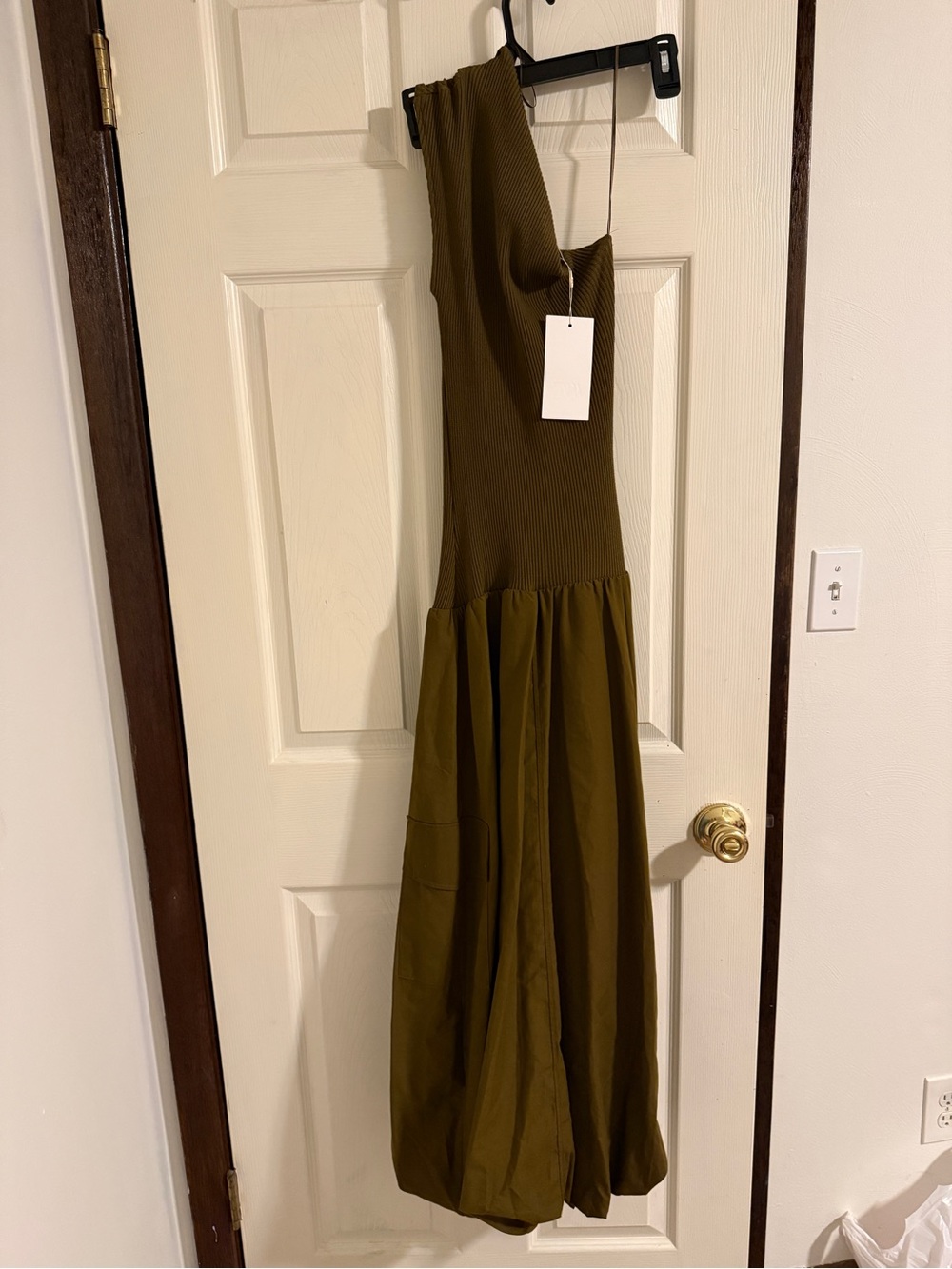 Zara One-Shoulder Brown Midi Skirt - Picture 7 of 7